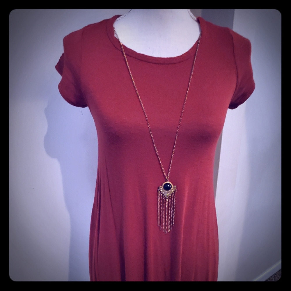 Dress with necklace